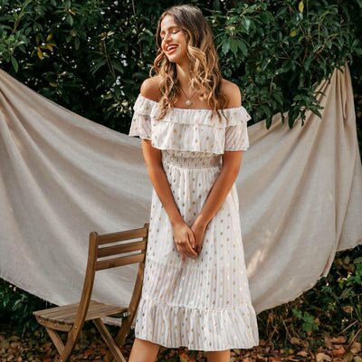 Robe Cocktail Bohème au tissu raffiné